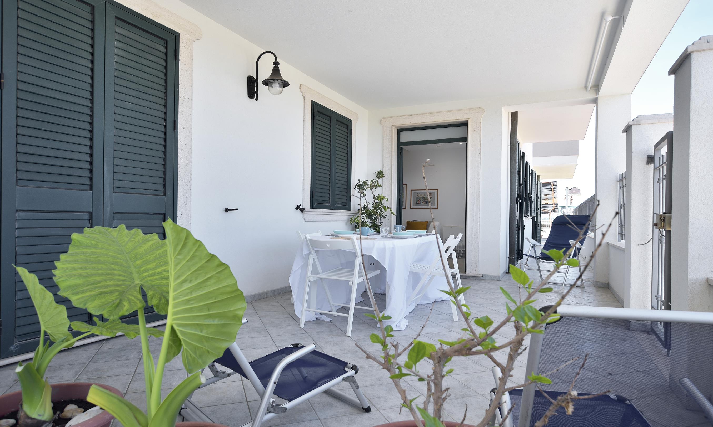 Terrazza privata apparecchiata